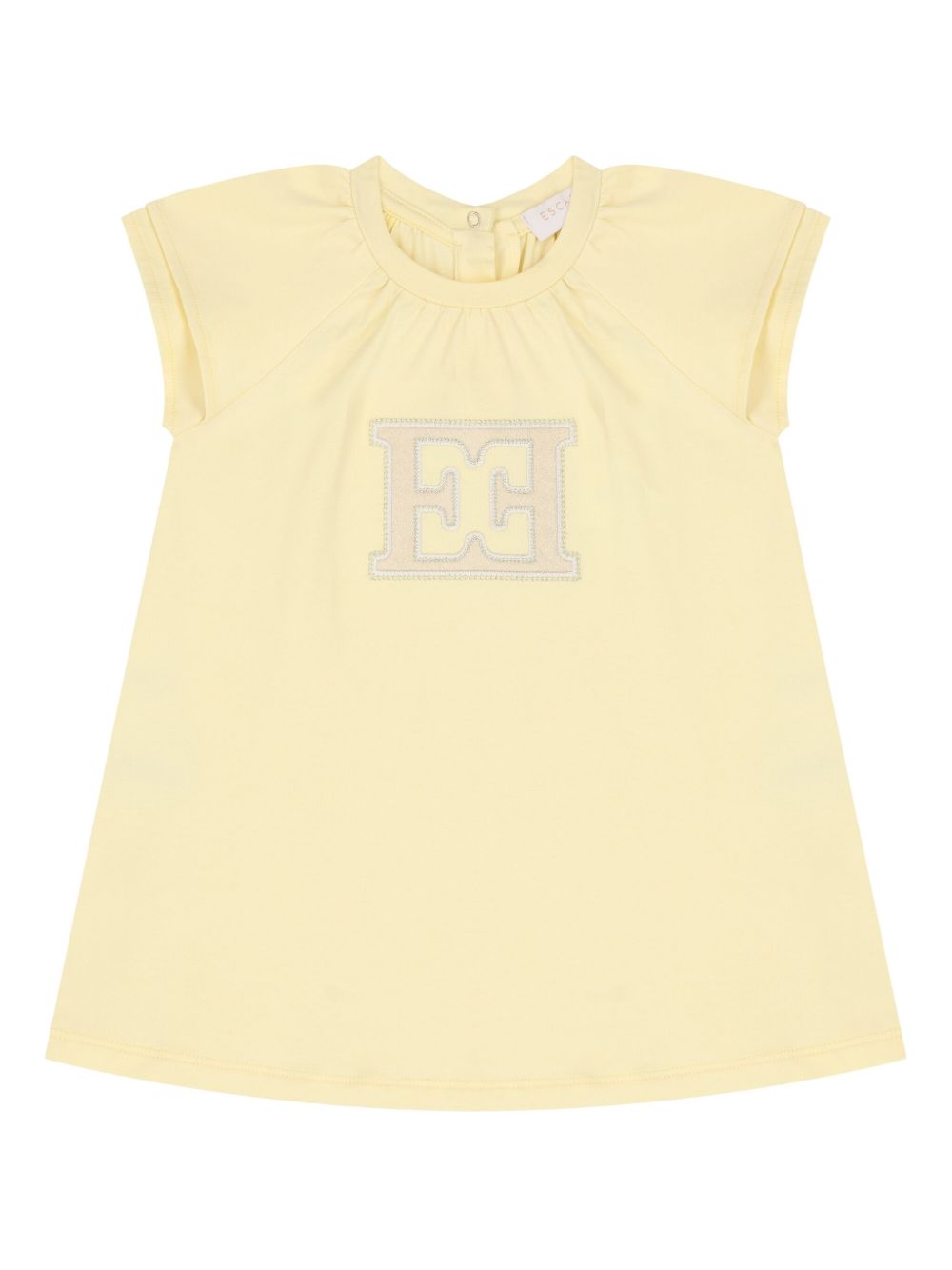 Escada Kids logo-detail dress - Yellow