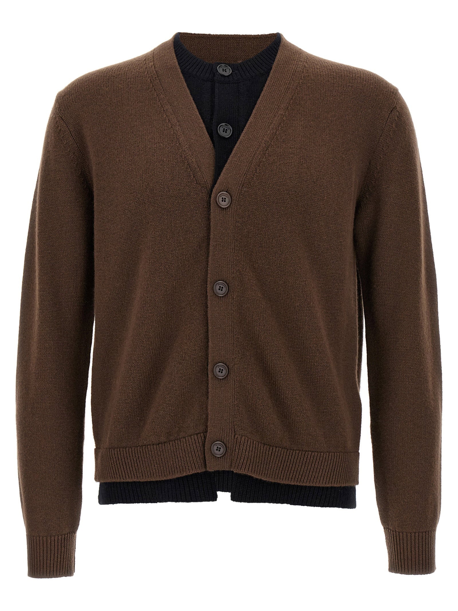 Contrast Layered Cardigan