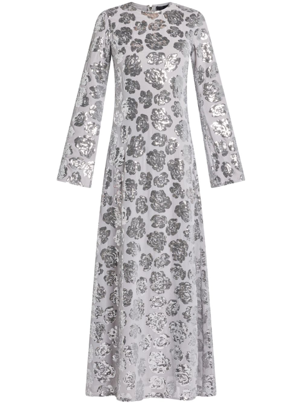 Sequinned chiffon maxi dress - Grey