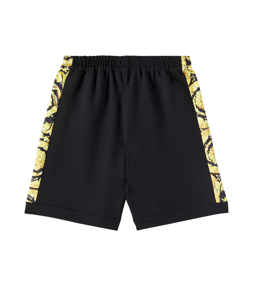 Barocco twill-trimmed jersey shorts