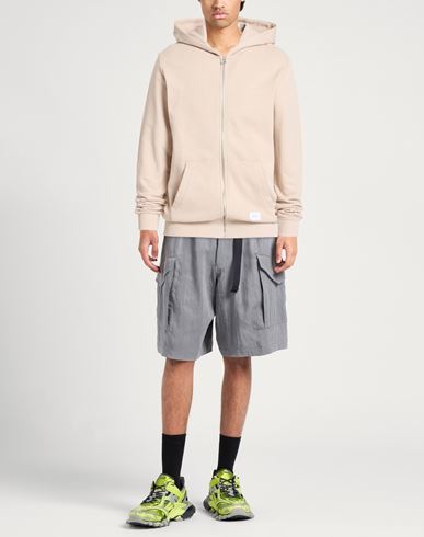 Man Sweatshirt Sand Size S Cotton
