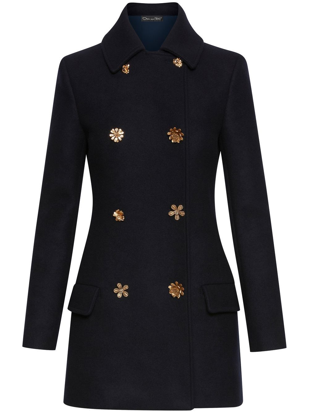 Button-detail blazer dress - Blue