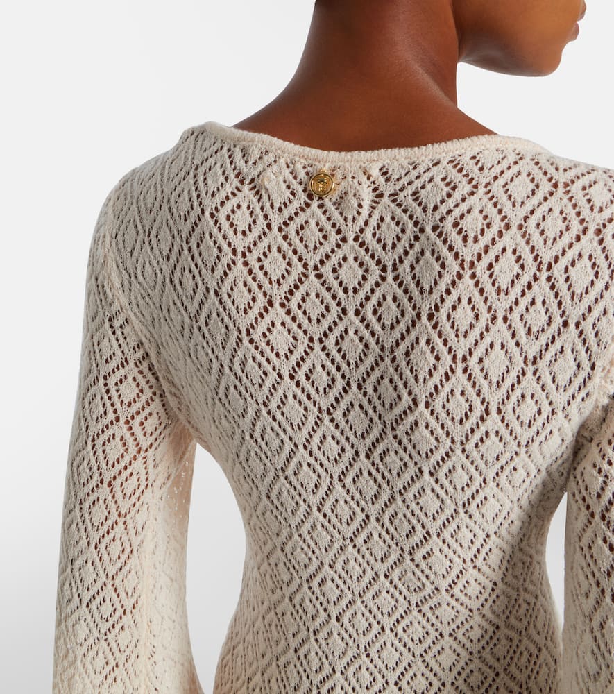 Joan open-knit beach cover-up