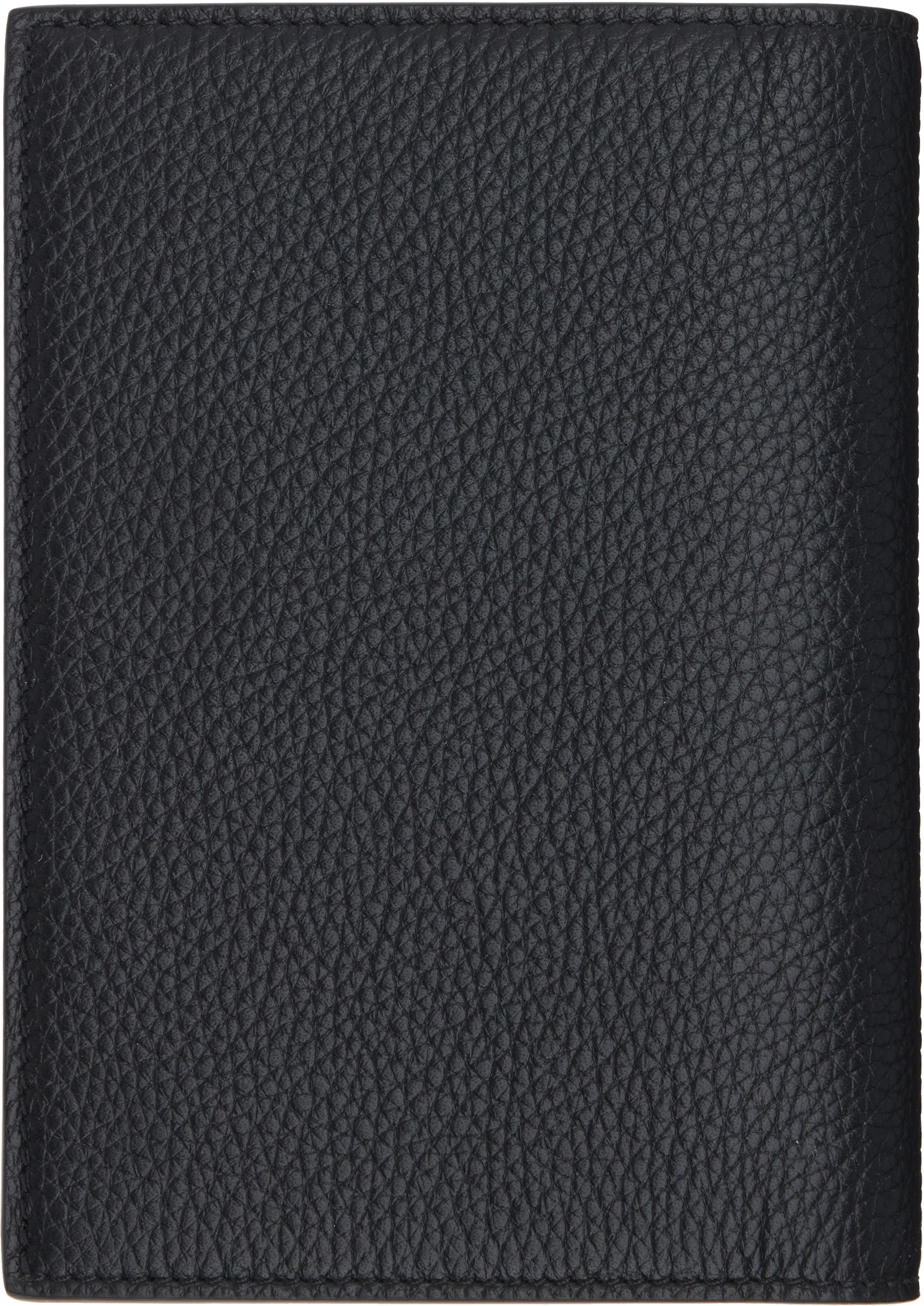 Black Soft Grain Leather T Line Passport Holder