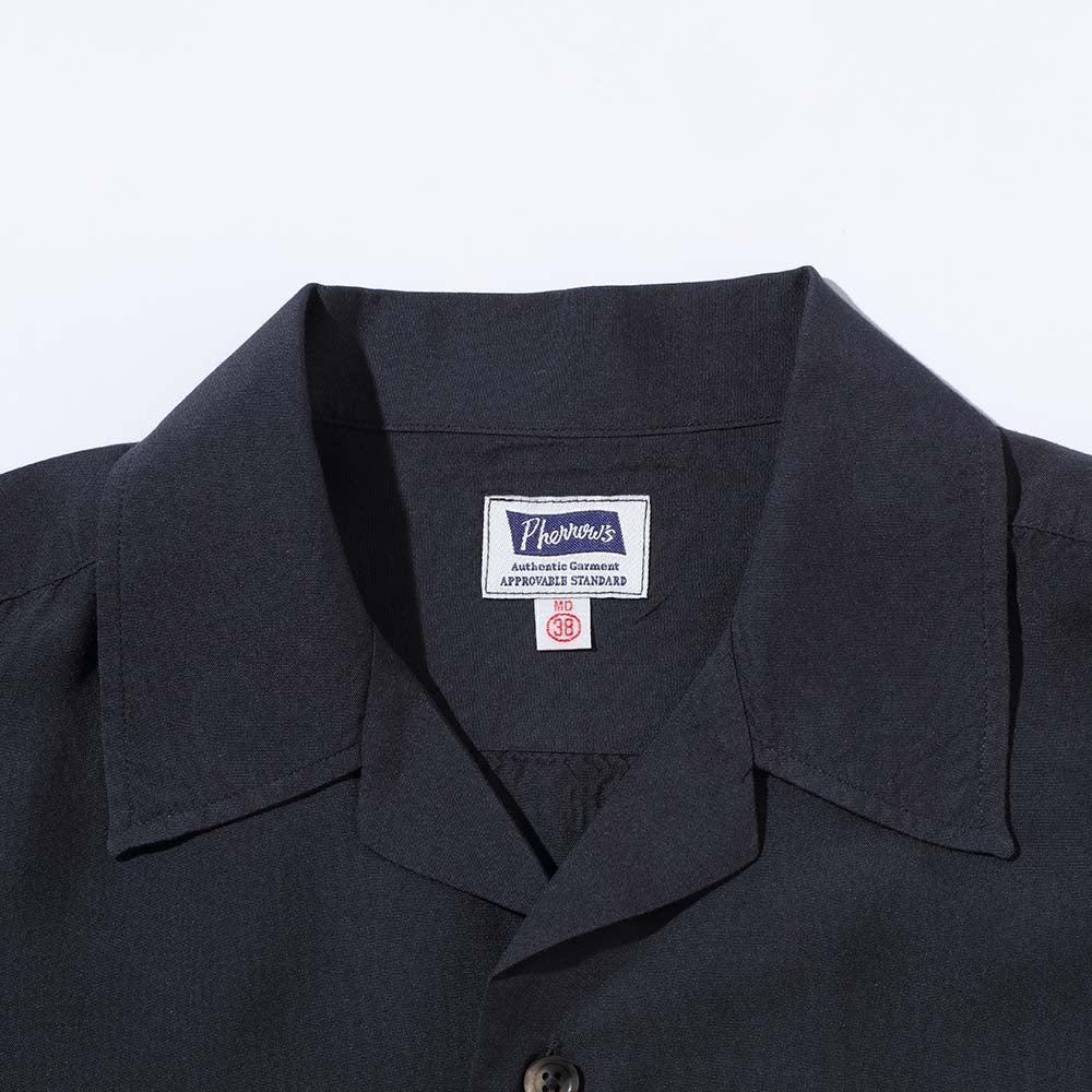 Open Collar Shirt S. Black