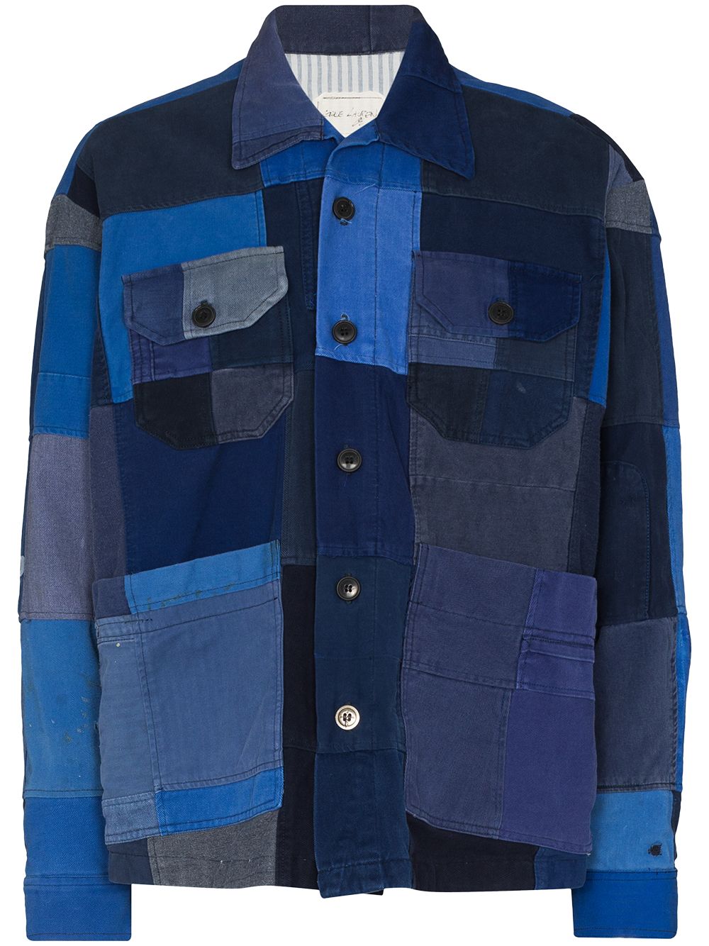 French Artist patchwork jacket - Blue