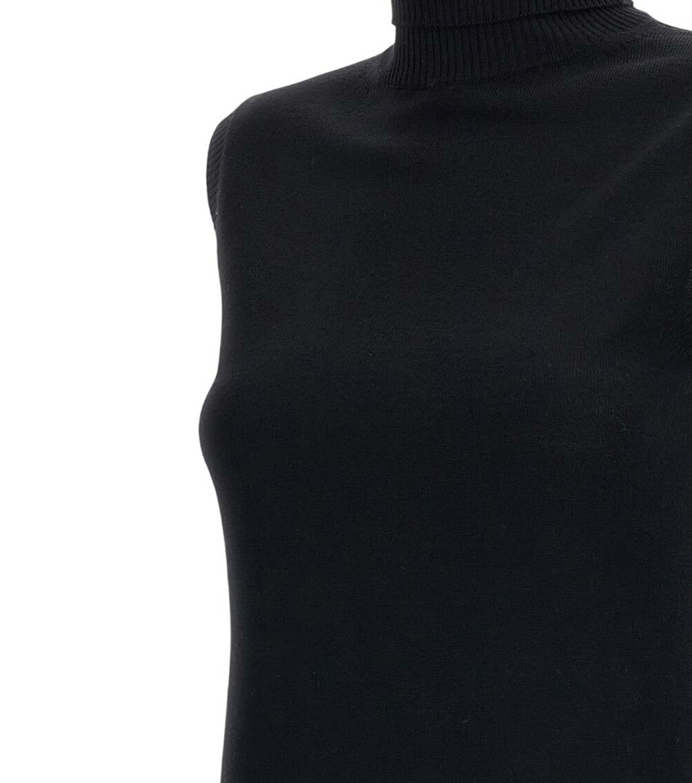 Black Turtle Neck Top