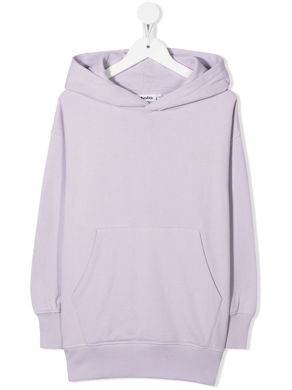 Long-sleeve cotton hoodie - Purple