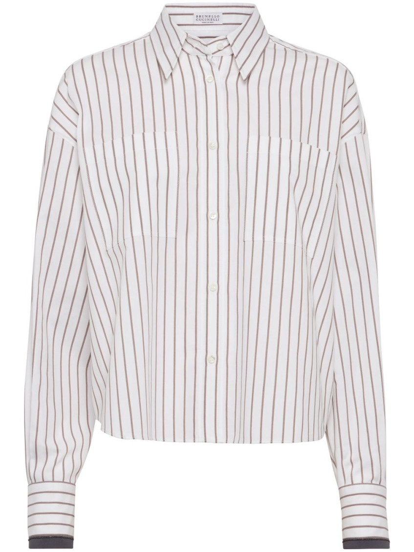 Monili-trim shirt - White