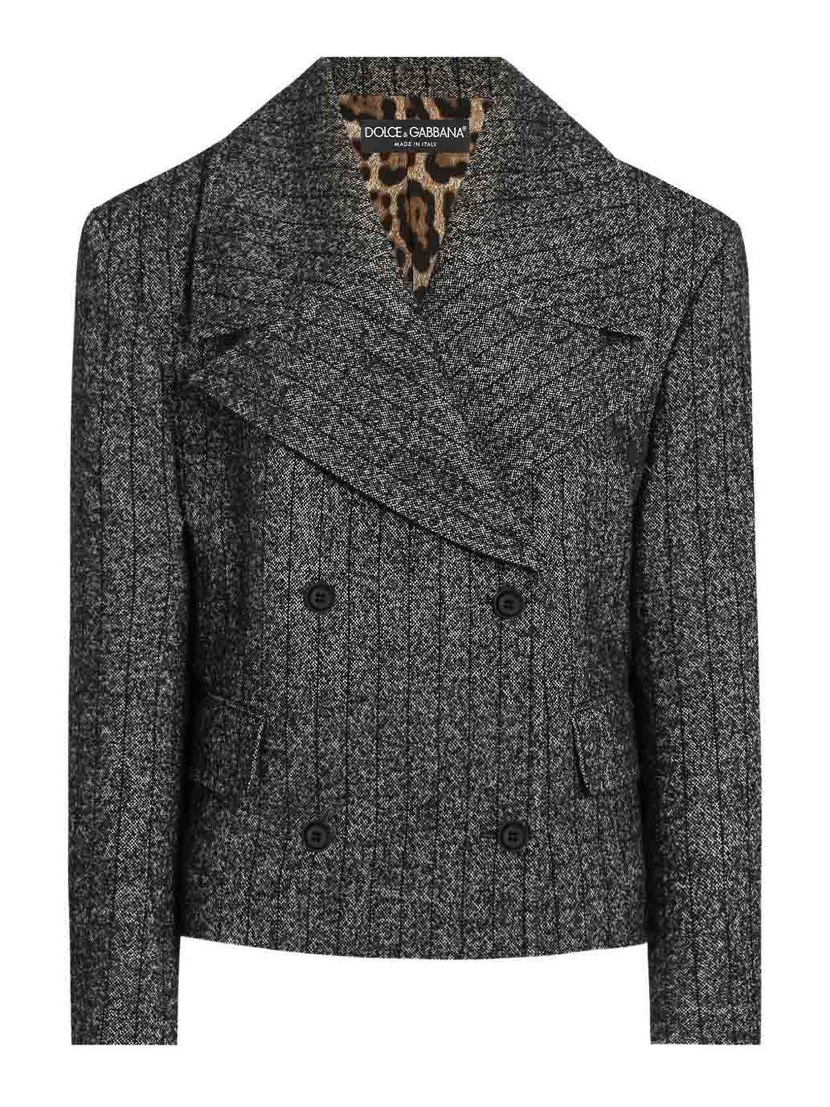 Double-Breasted Pinstriped Jacket