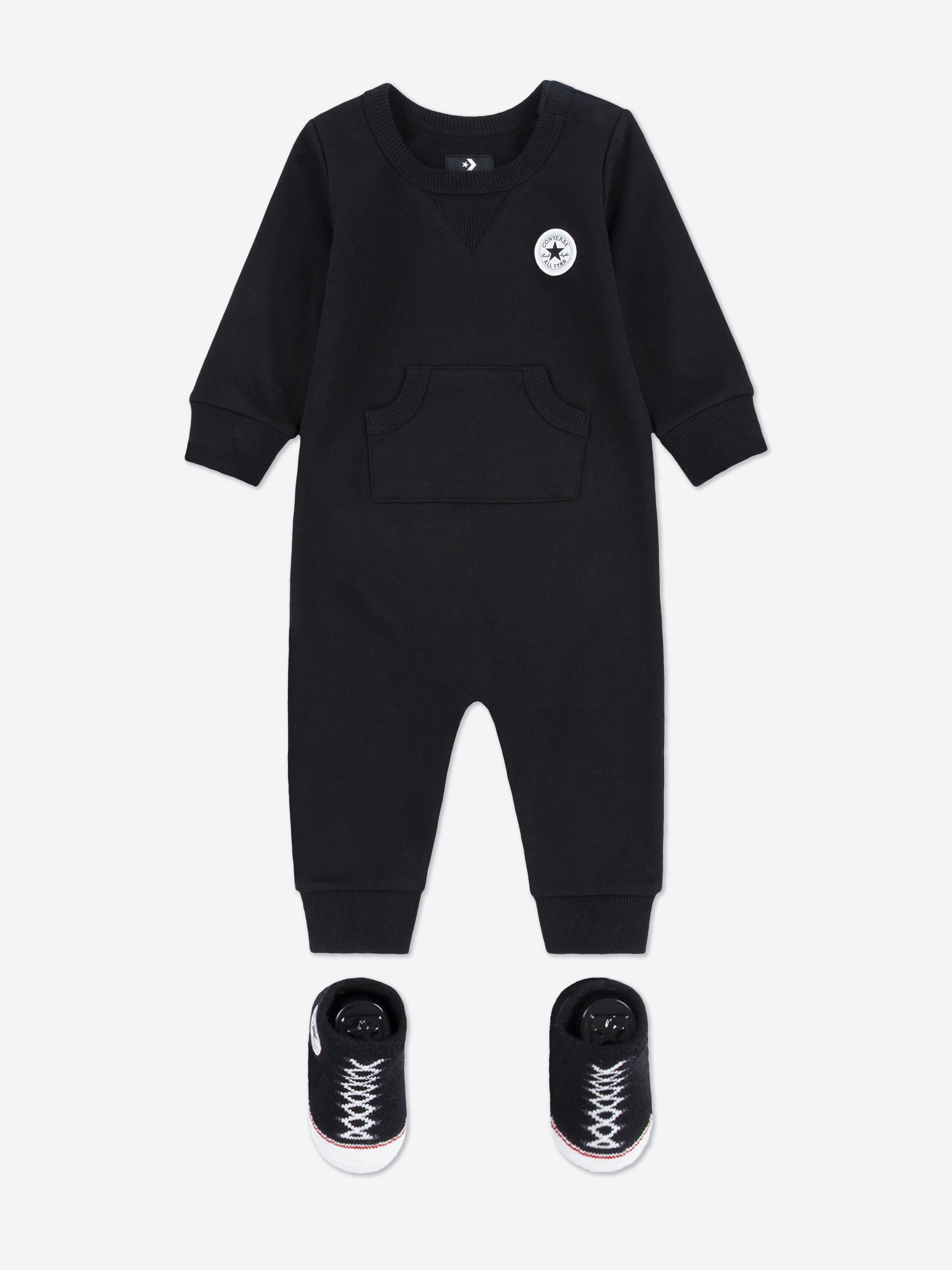 Baby Lil Chuck Romper Set in Black