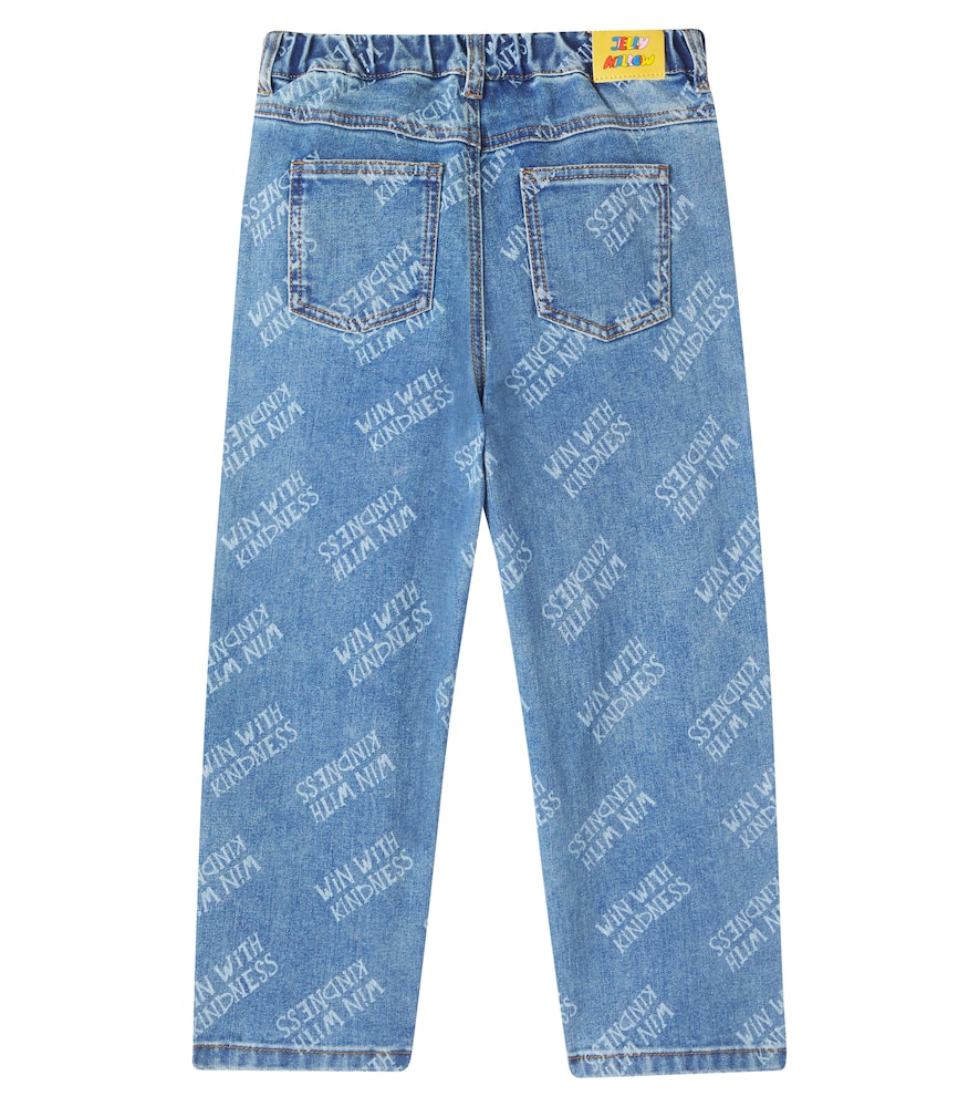 Kindness printed straight jeans