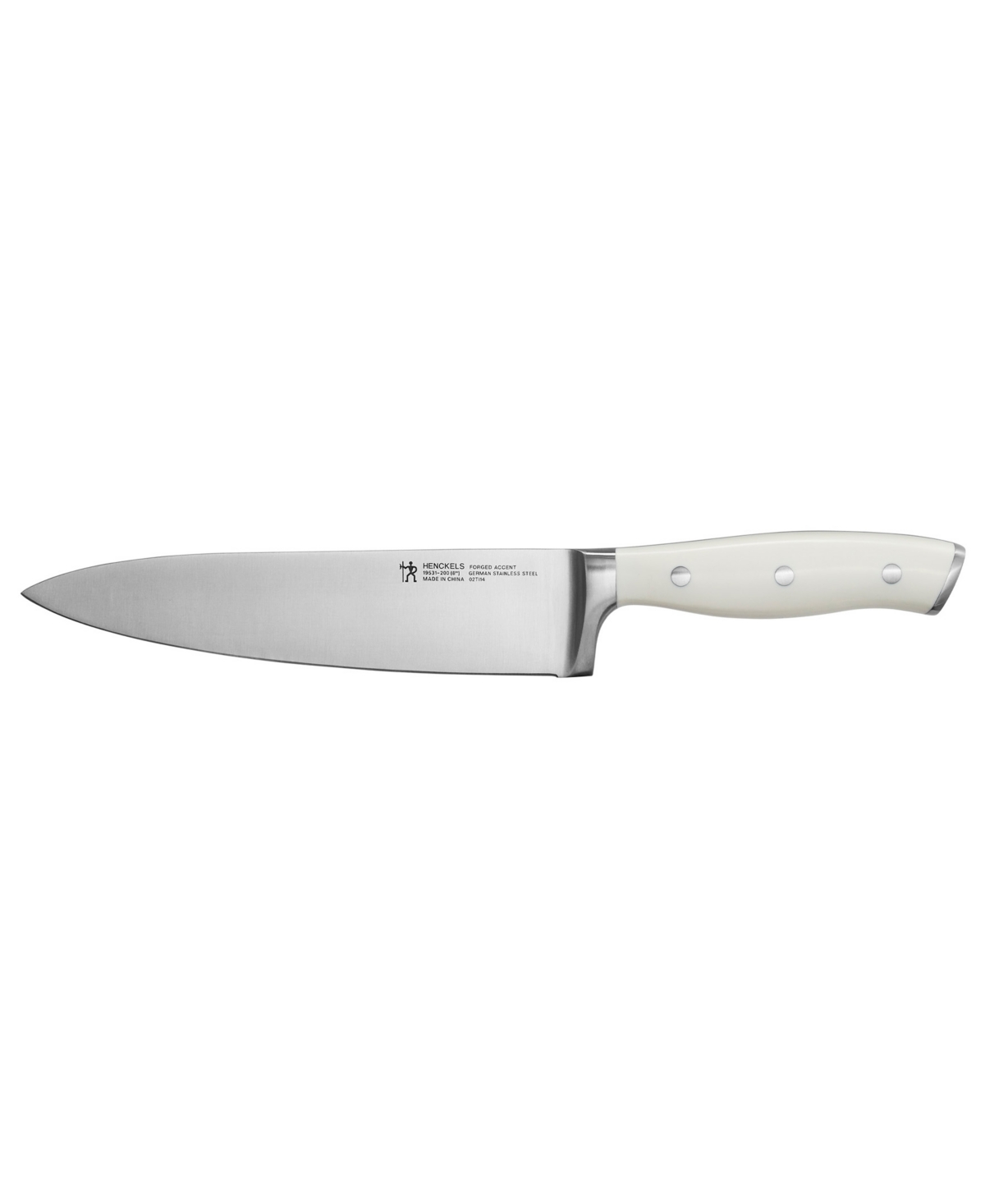 "Forged Accent 8"" Chef's Knife with Handle - Stainless Steel Blade and White Handle"
