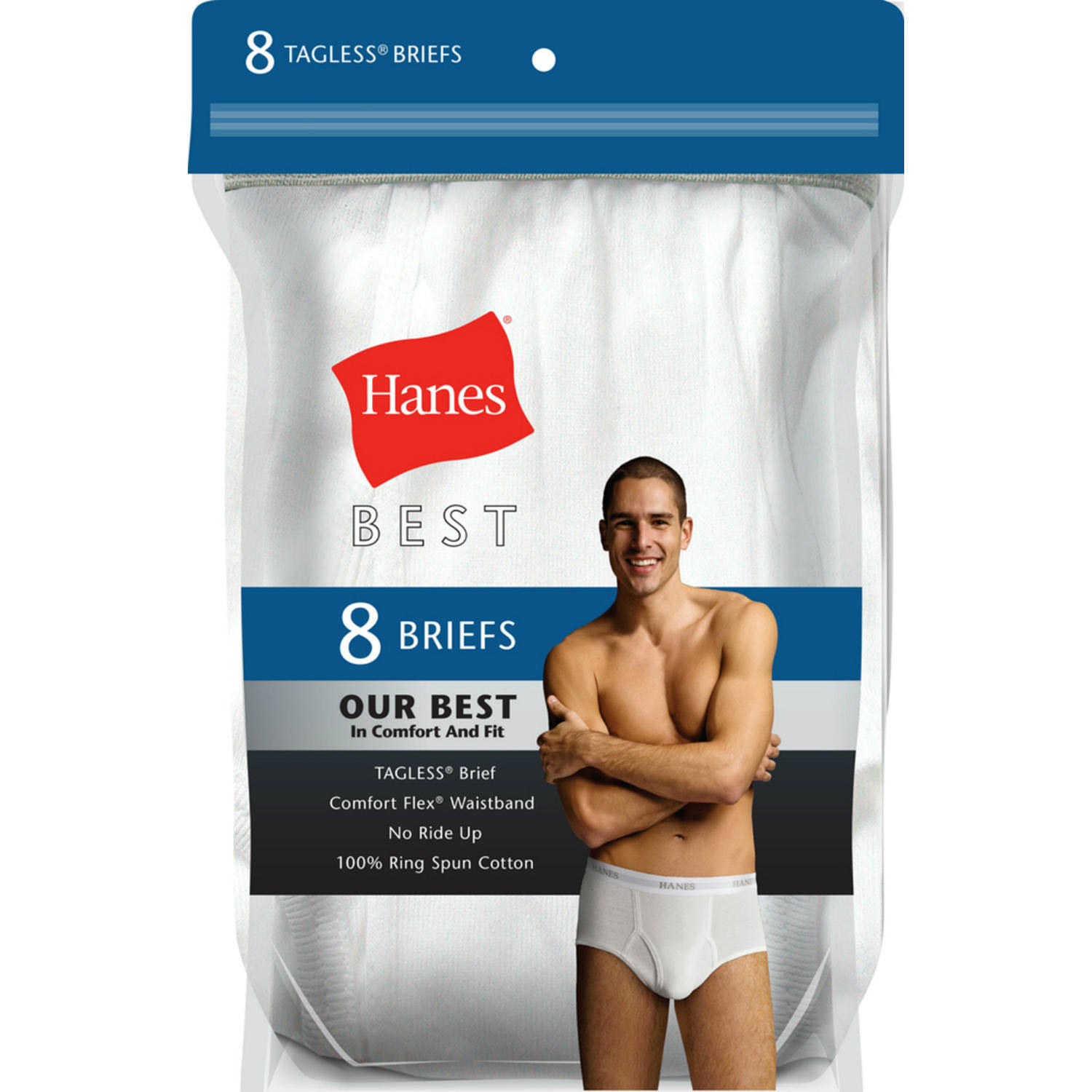 Men's 8-Pack Best Brief - WHITE M:- White