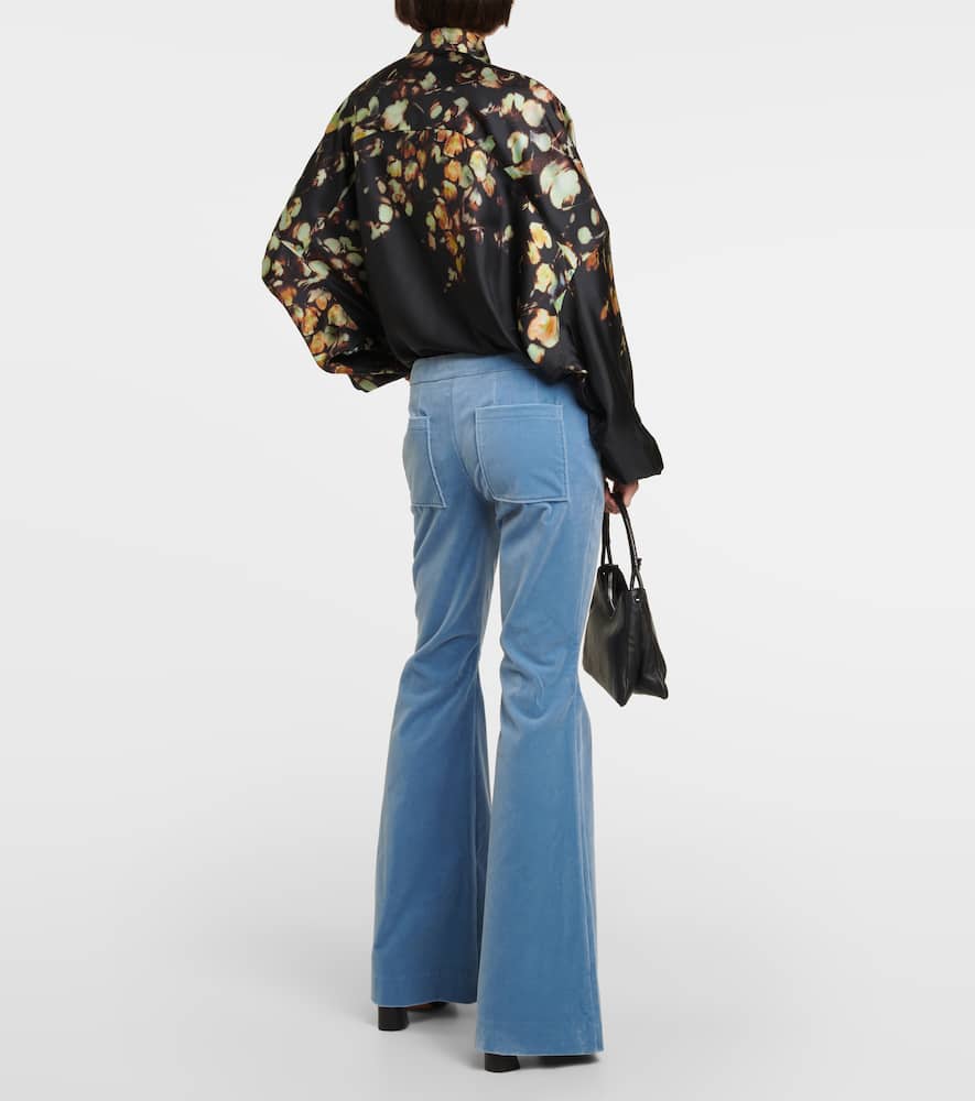 Dorothee Schumacher Elegance Softness velvet flared pants