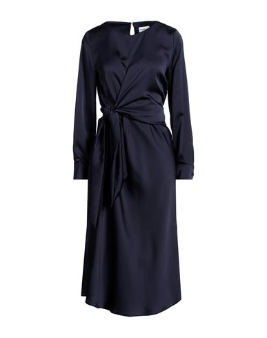 Woman Midi dress Midnight blue Size 10 Polyester