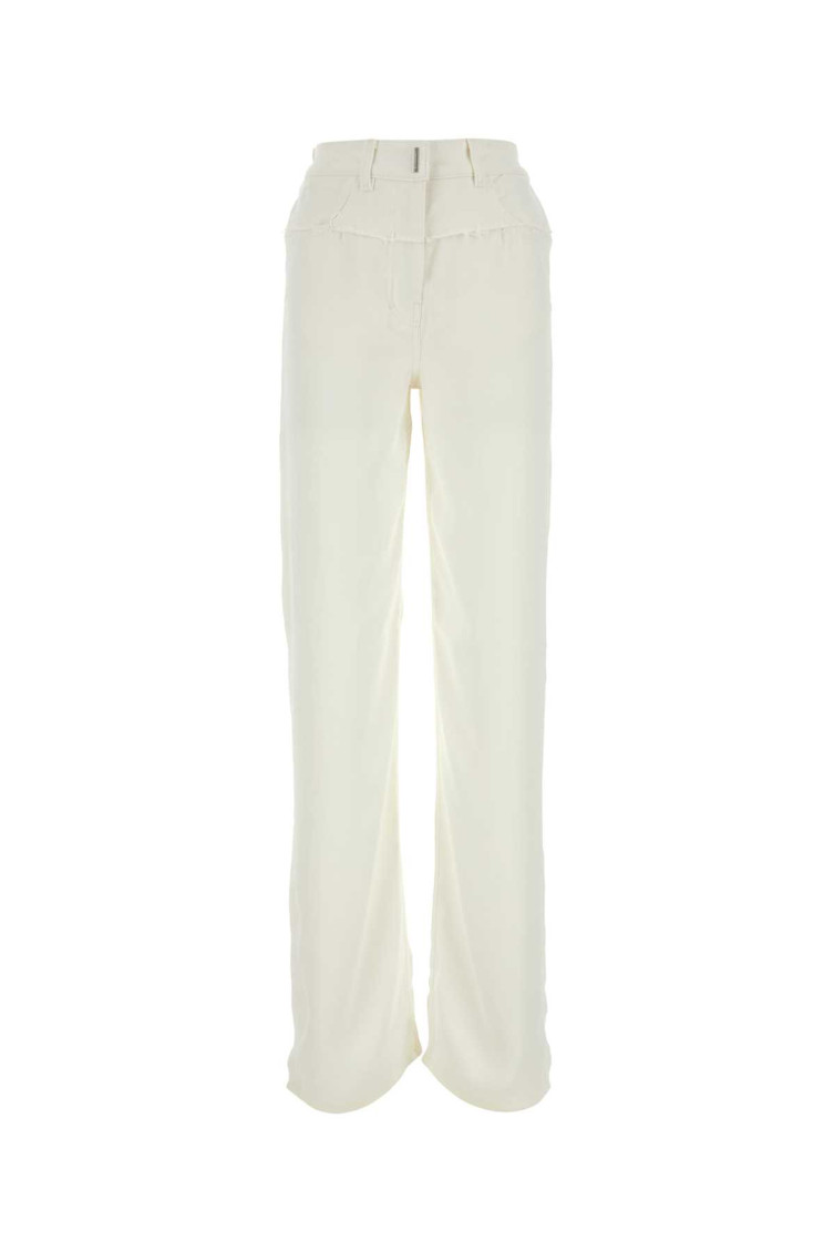 White High-waisted Trousers