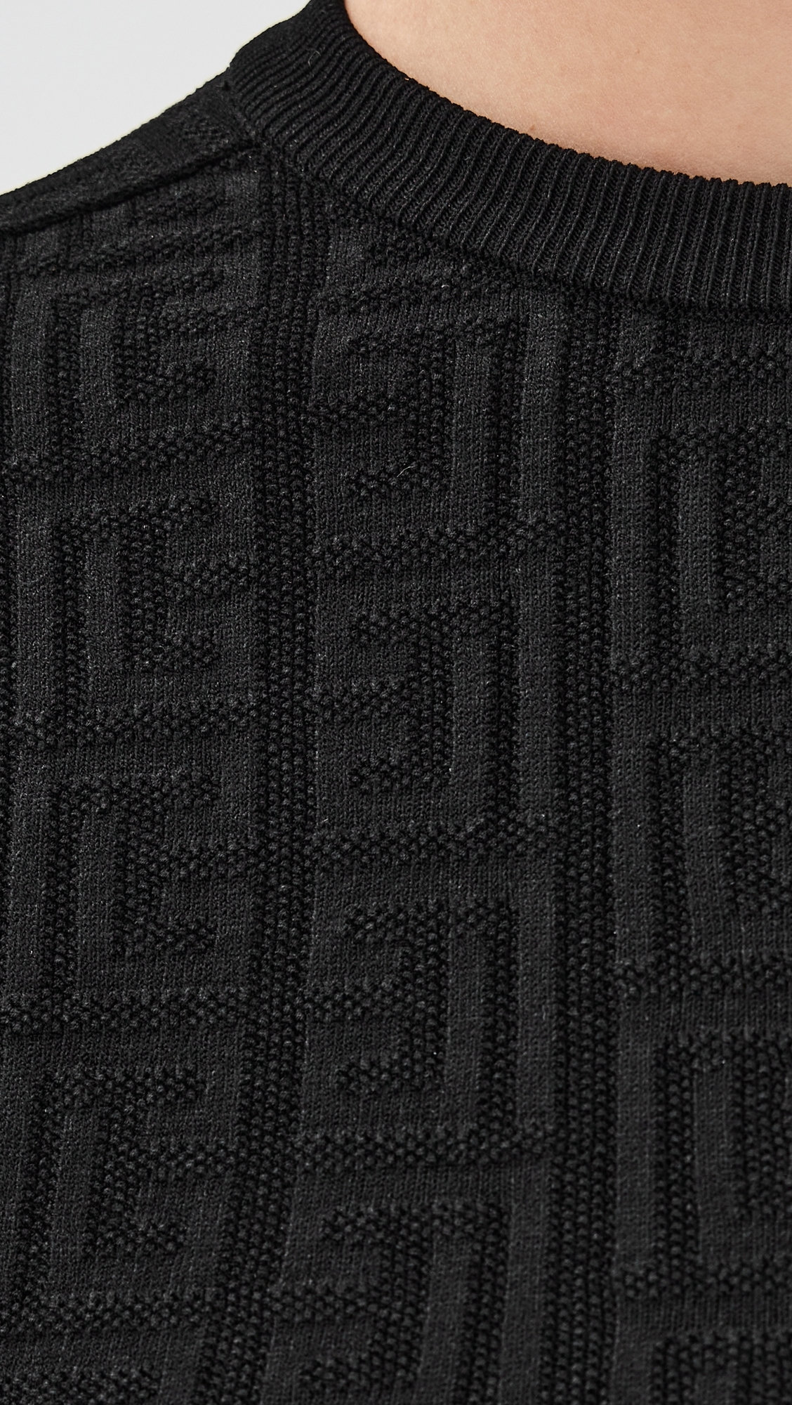 Monogram Bodycon Knit Short Dress Noir