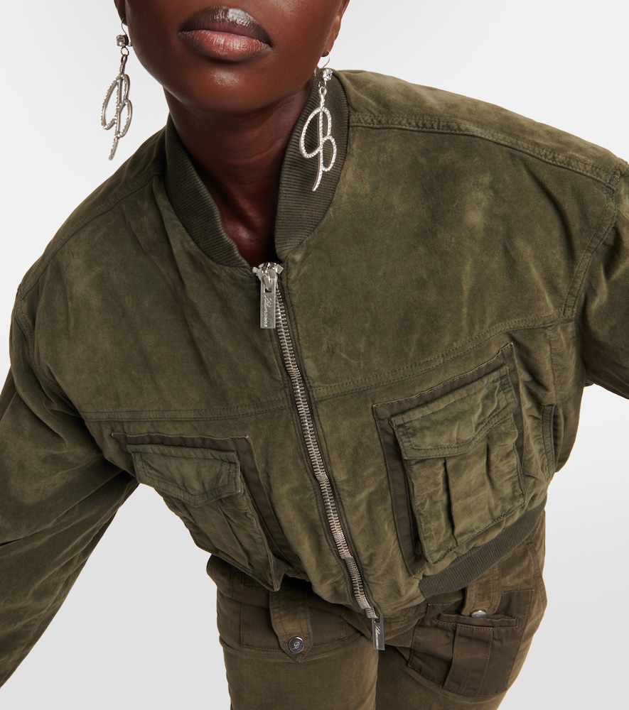 Velvet bomber jacket