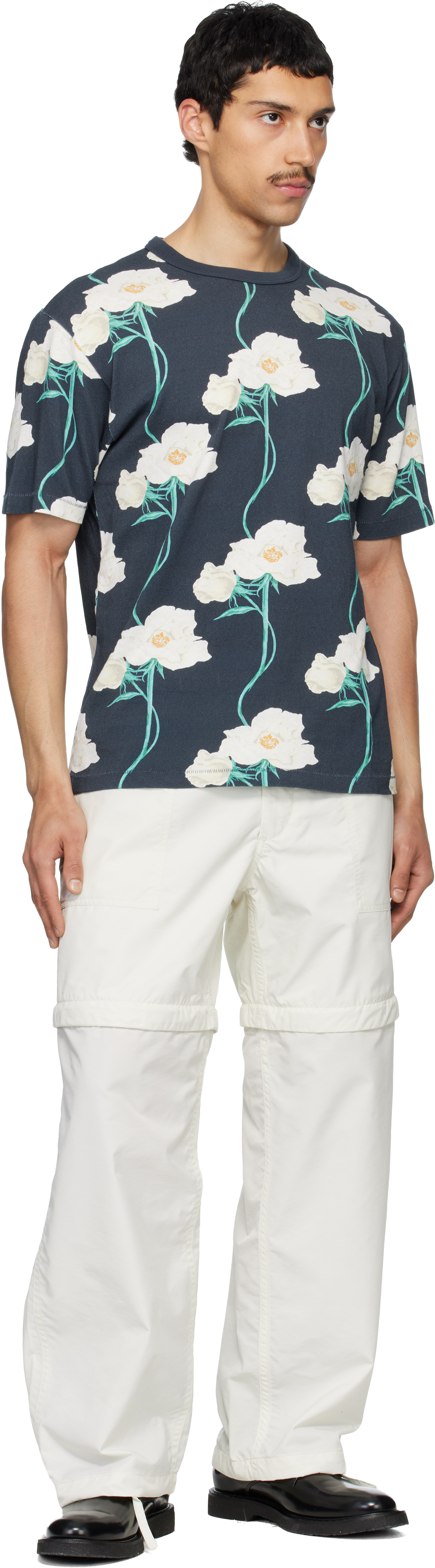 Navy Paris 'Archive Rose' T-shirt