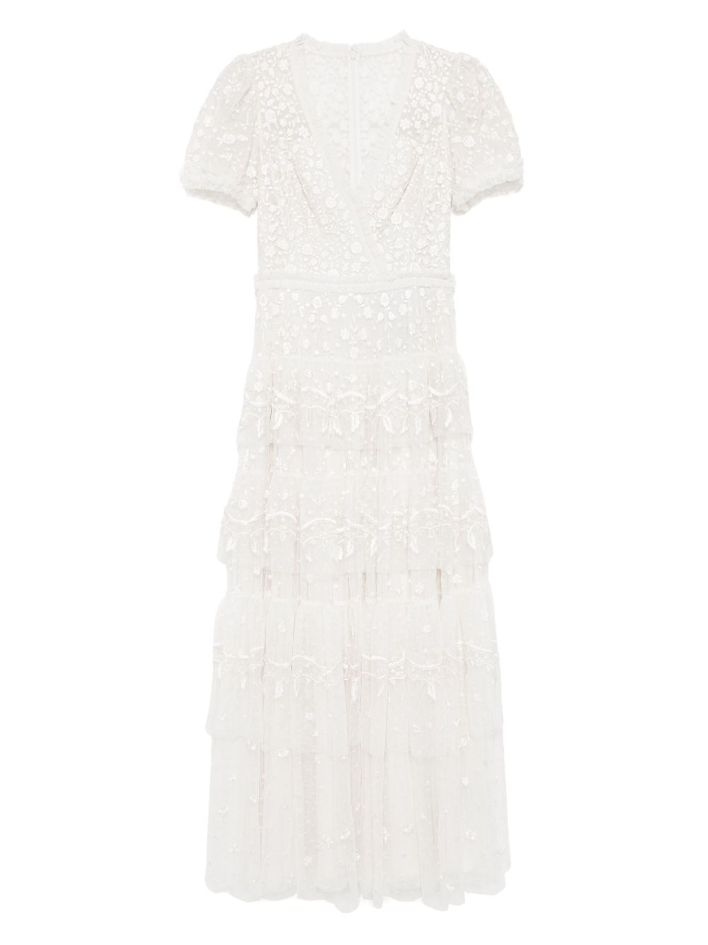 Layered lace ankle gown - Neutrals