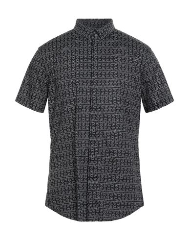 Man Shirt Black Size M Cotton, Elastane