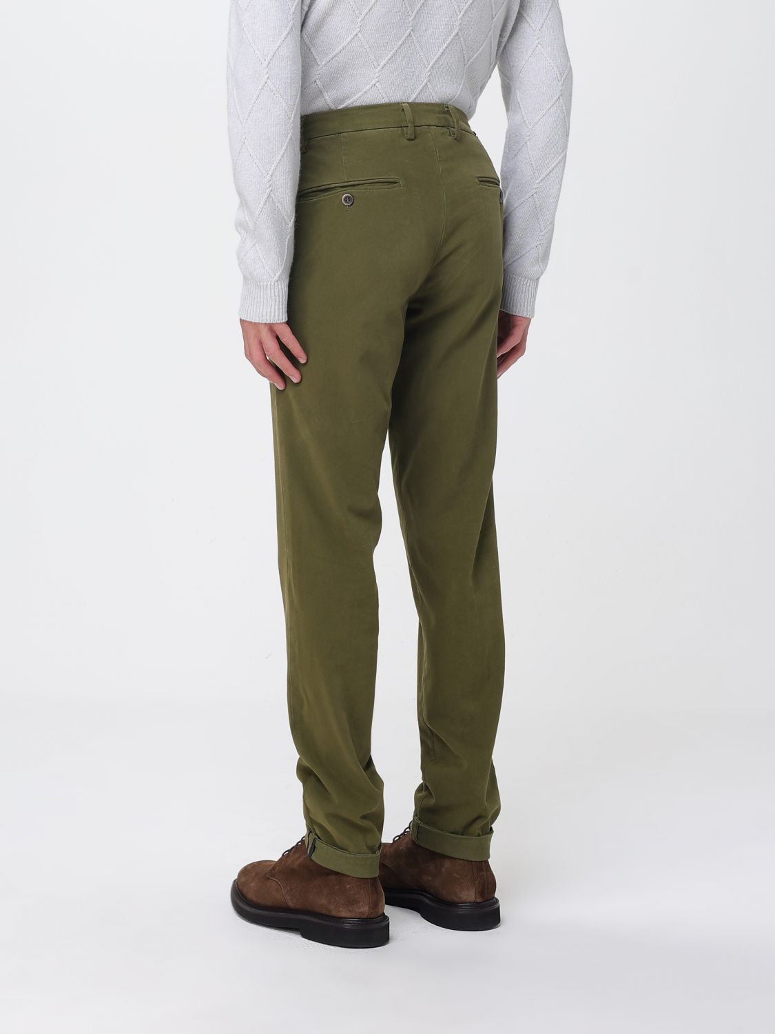 Pants Men color Green