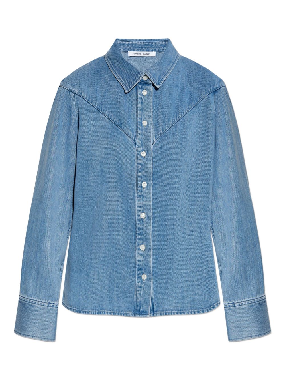 Samos denim button-up shirt - Blue