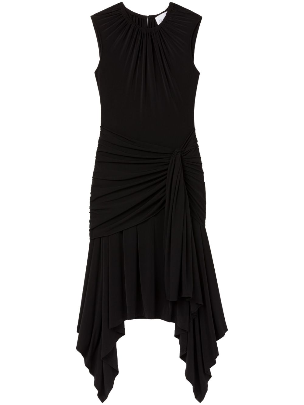 Helleborus draped midi dress - Black