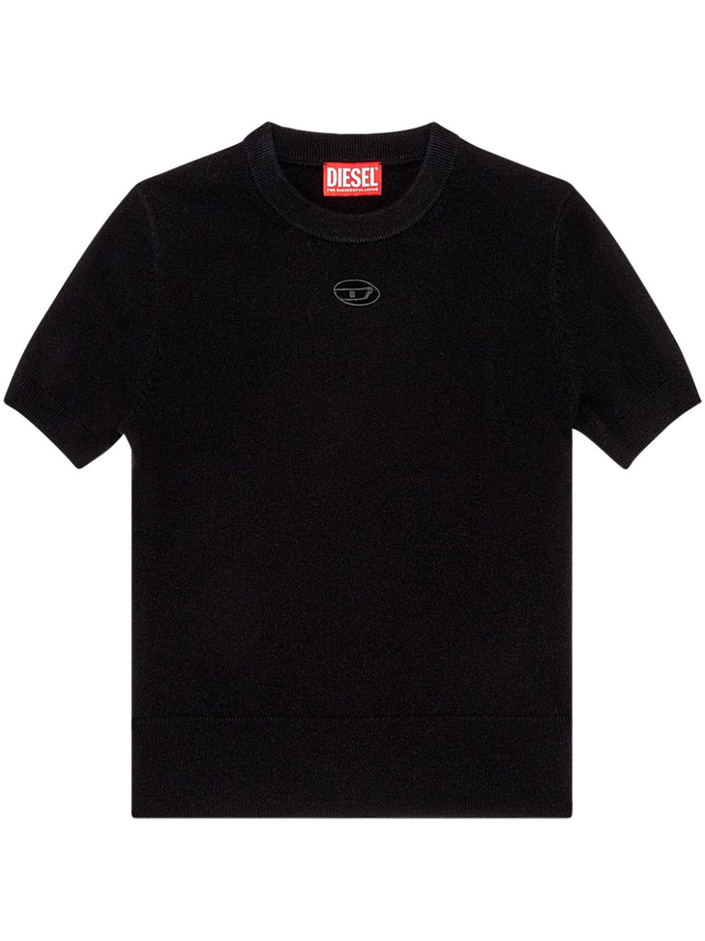 M-Arga logo-embroidered top - Black