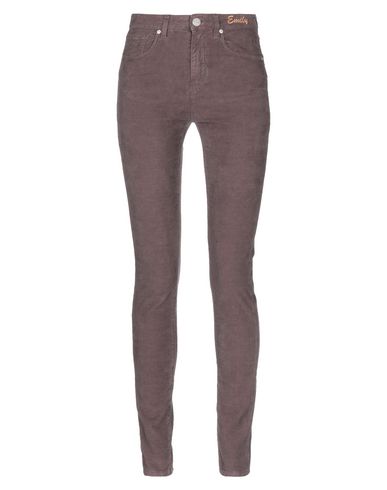 P_jean Woman Pants Dark brown Size 26 Cotton, Elastane