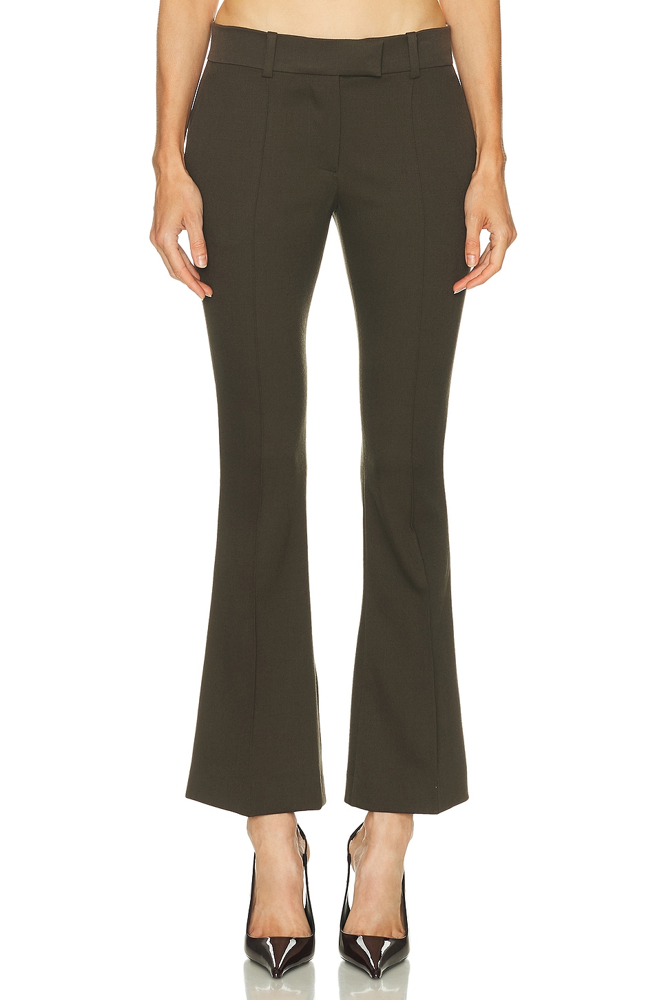 THE ATTICO Wool Long Pant in Brown. - 36 also , 40