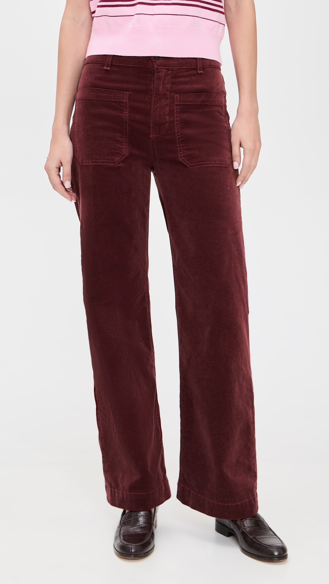 Sailor Velvet Pants Black Cherry
