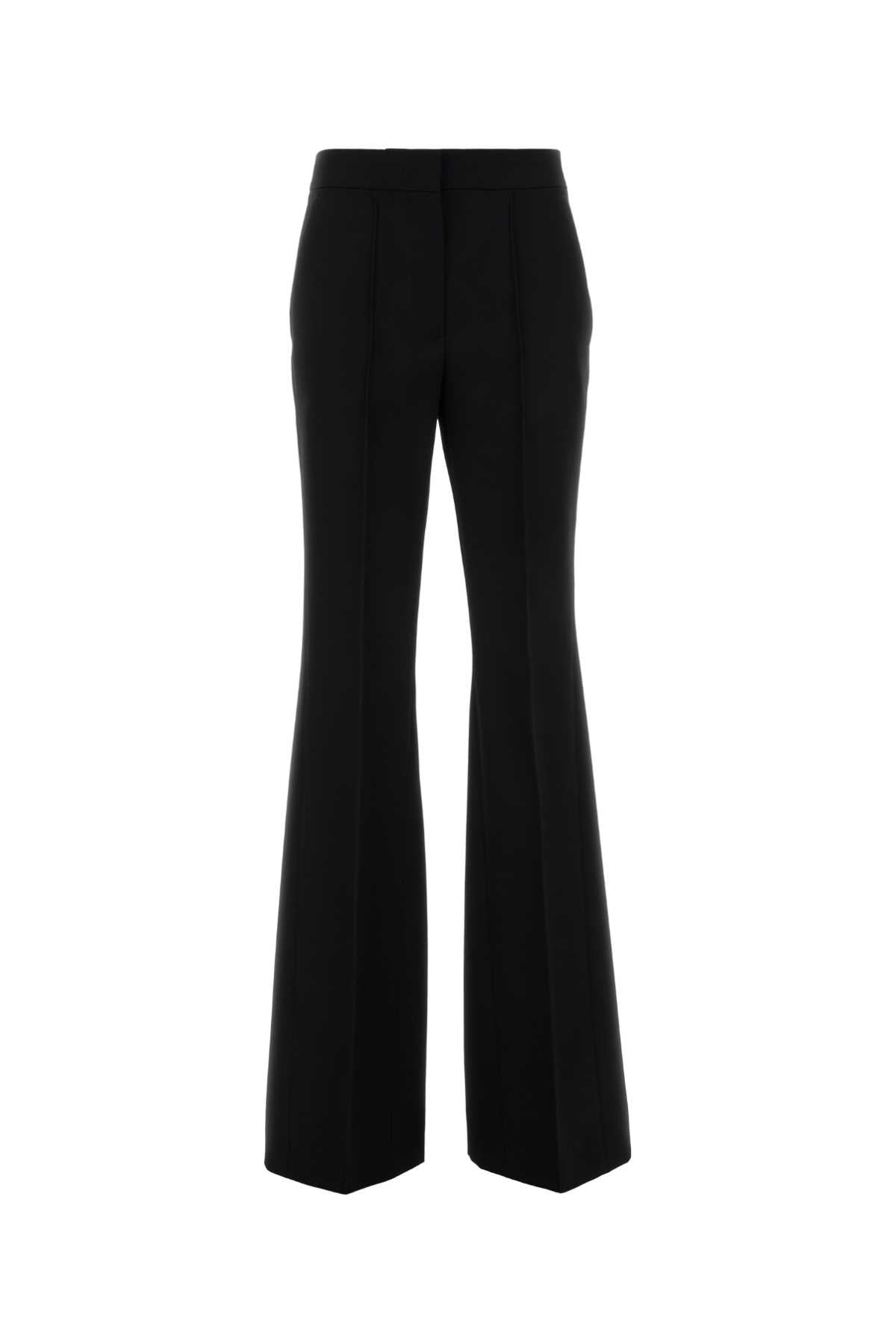 Grain De Poudre Wool Trousers — Black