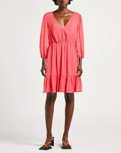 Woman Mini dress Coral Size 10 Polyester