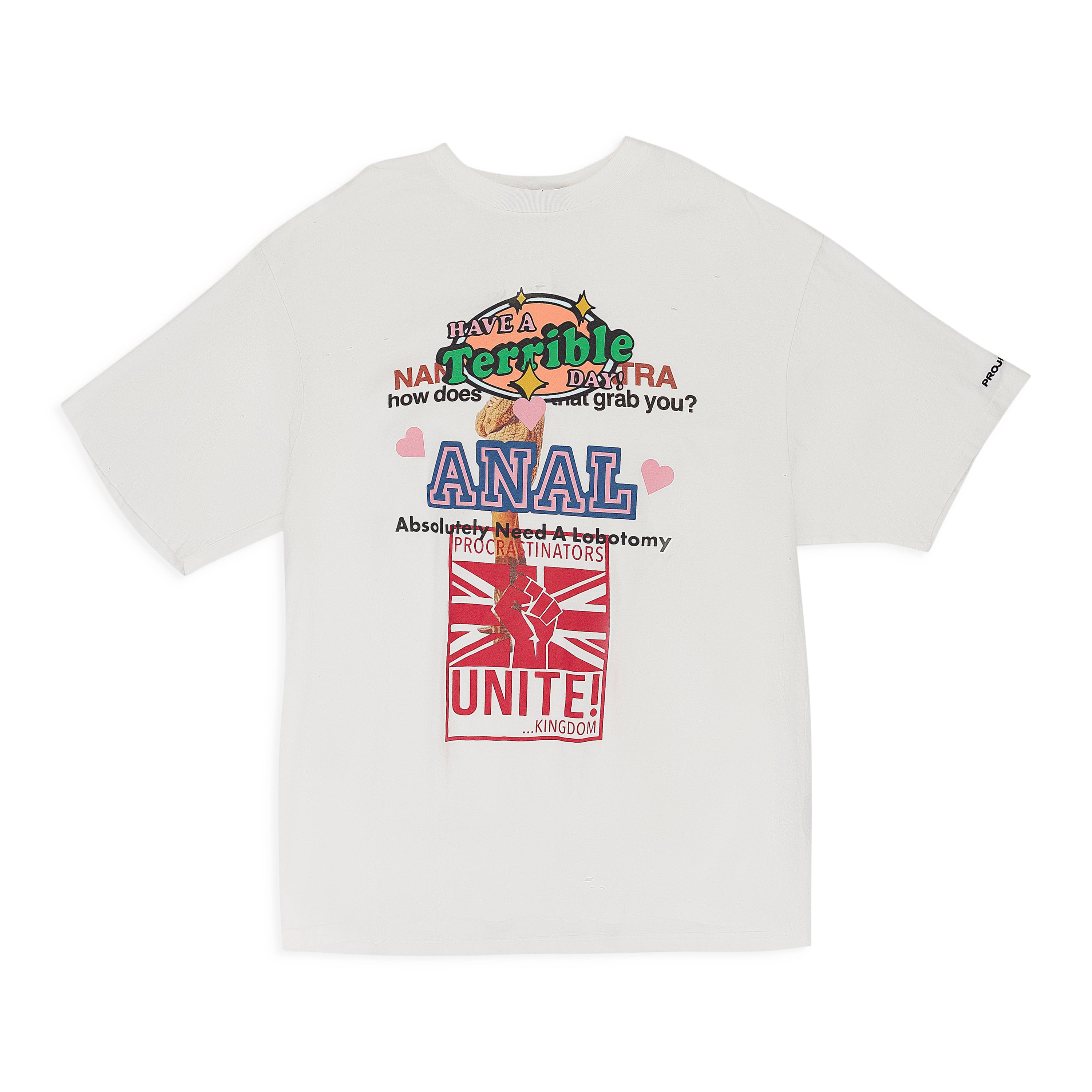 WHITE MIXED PRINTED VINTAGE T-SHIRT