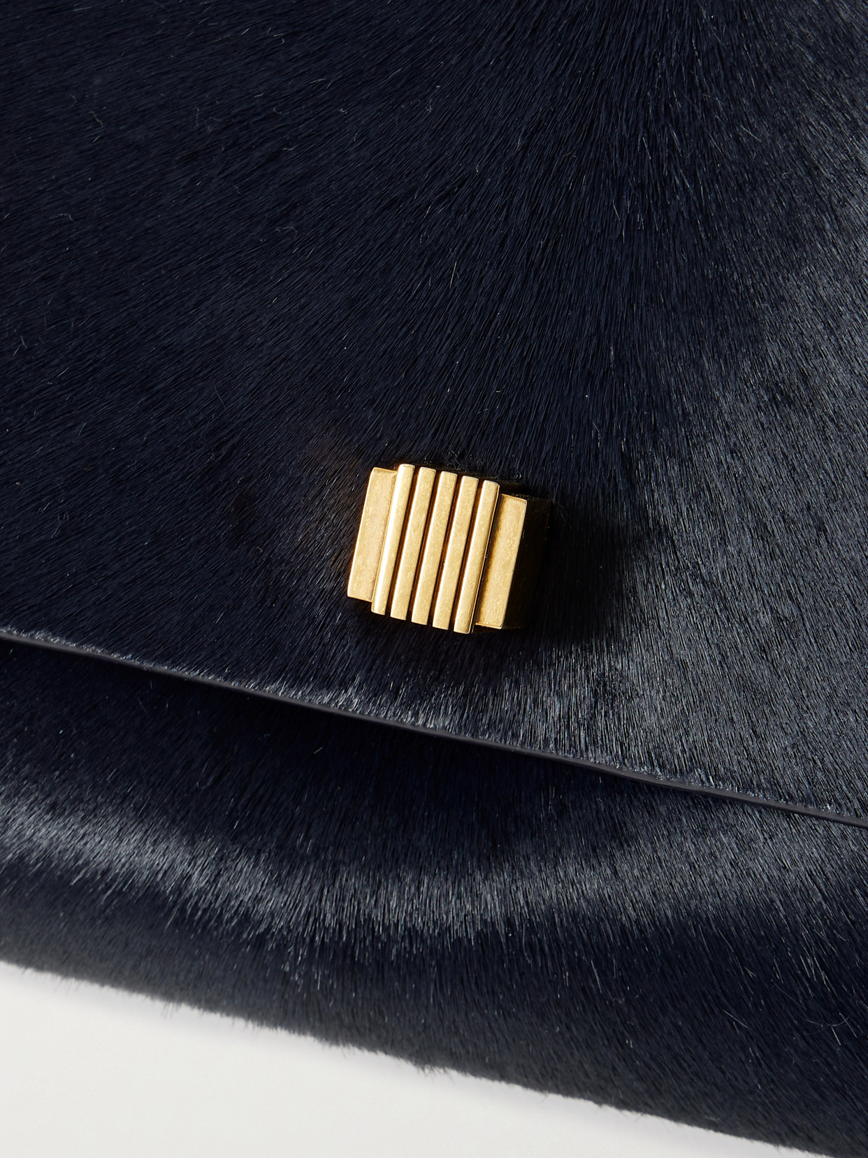 Audrey Calf Hair Clutch - Blue