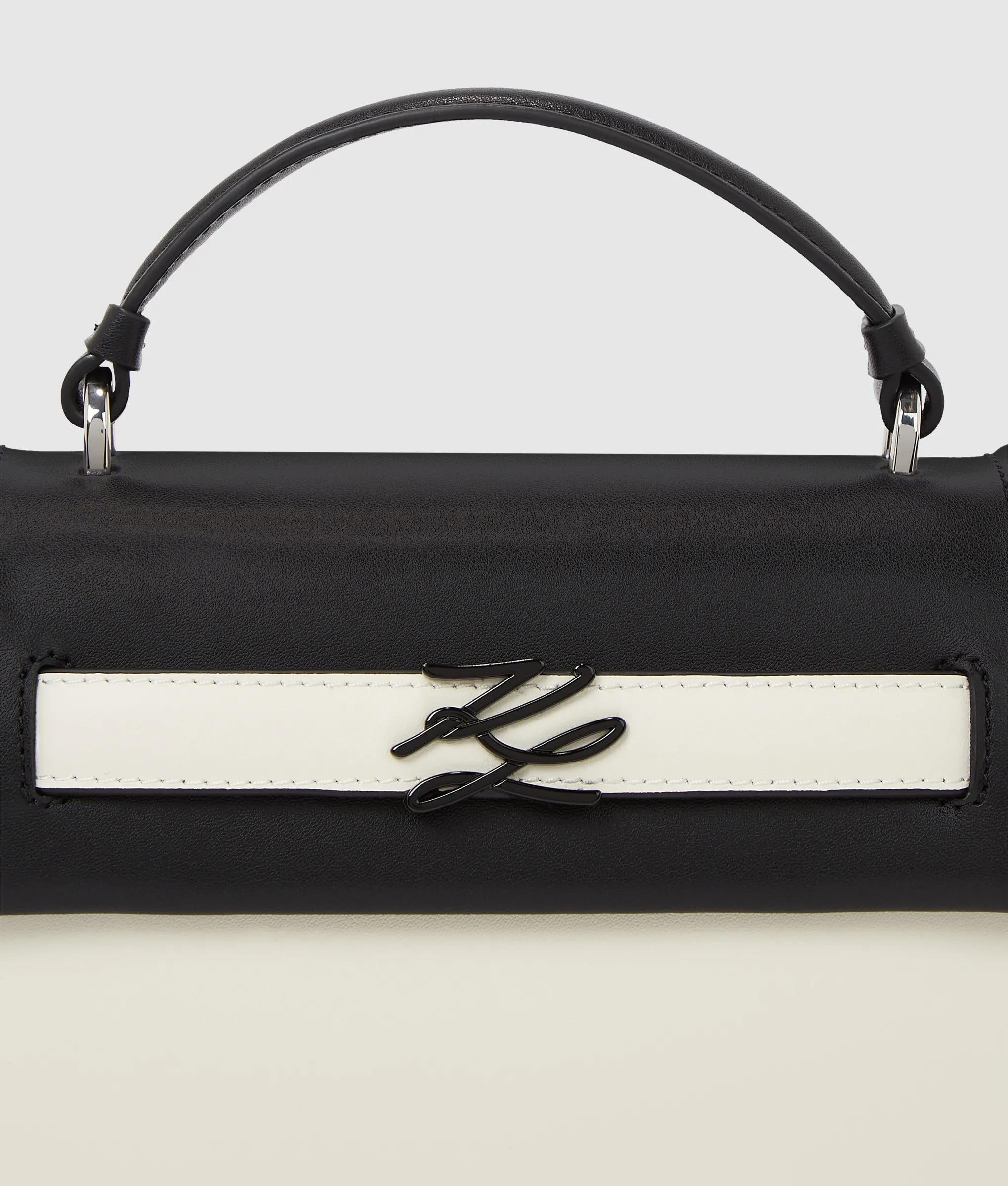 Karl Lagerfeld - K/autograph Color-block-tasche, Damen, Schwarz/weiss, Größe: One