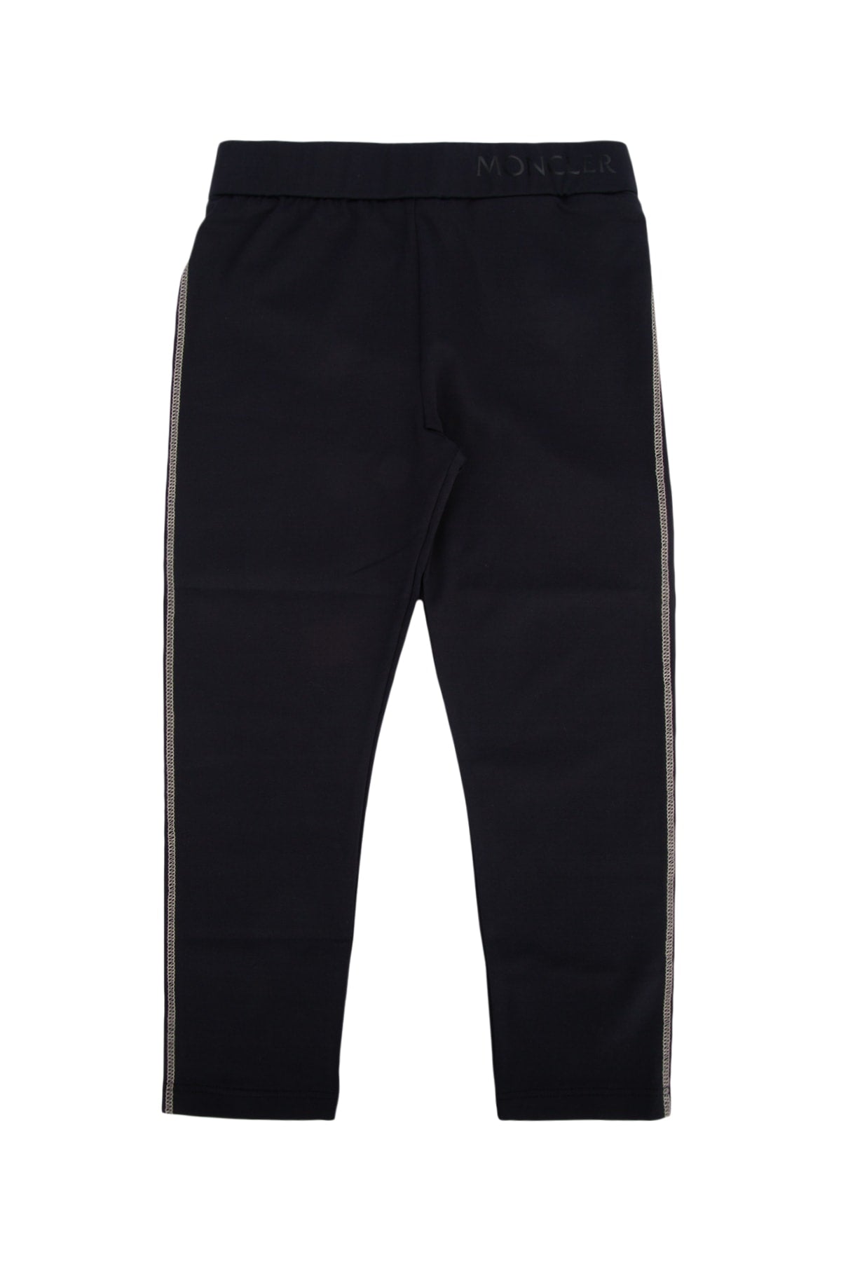 Striped Side-Tape Leggings — Black