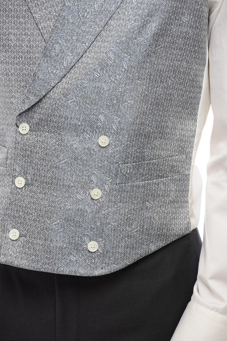 Light Blue Peaked Lapel Waistcoat