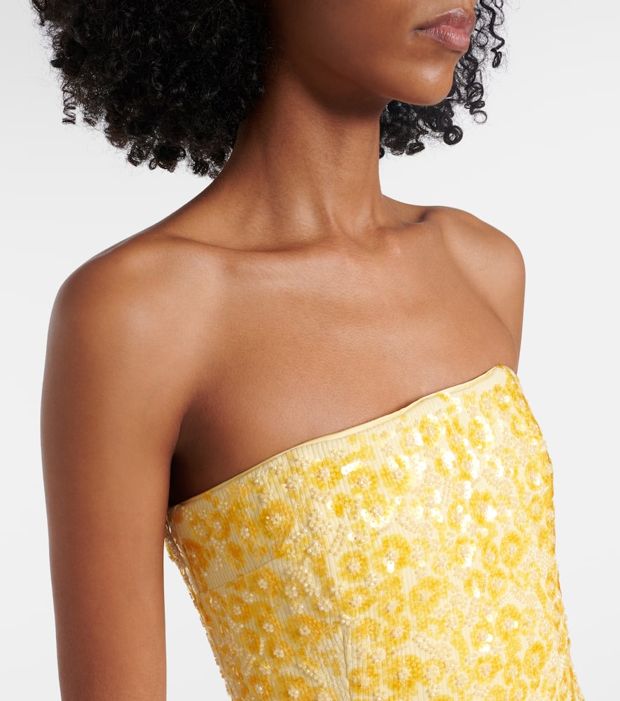 Simkhai Savia strapless embellished gown