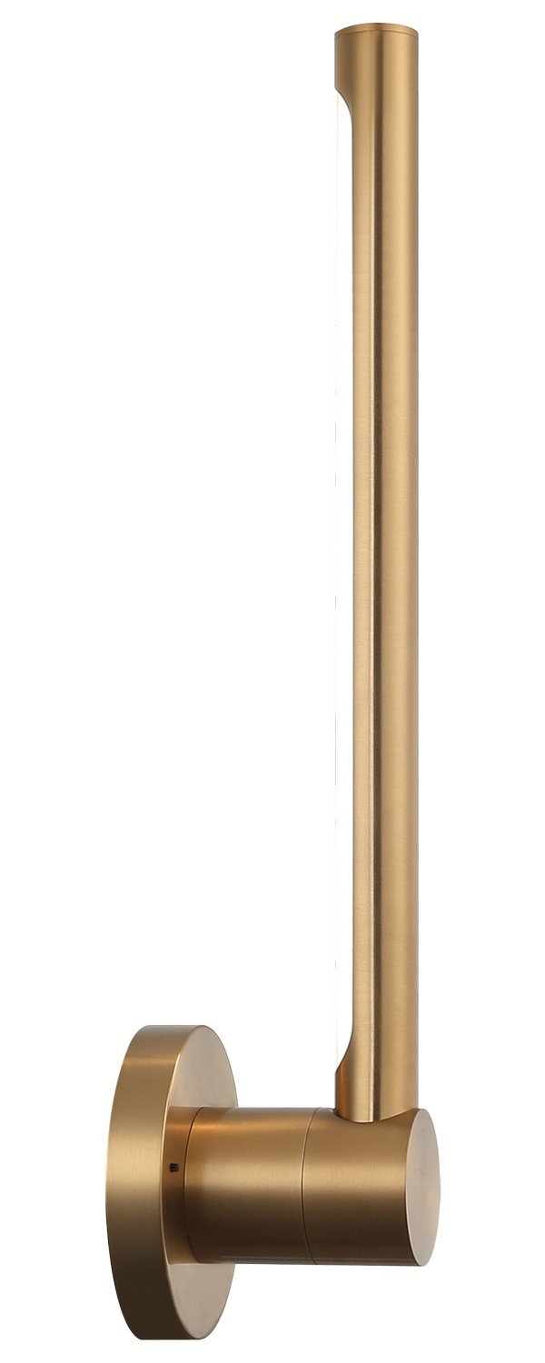 Aged Gold Brass LED Wall Sconce from the Novelle Collection