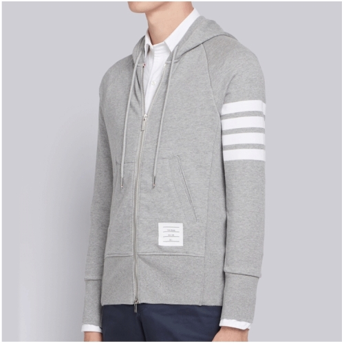 Engineered 4-Bar Zip-Up Jersey Hoodie