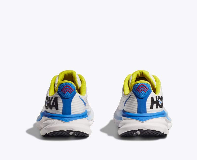 HOKA Clifton 9 Shoes in Blanc De Blanc/Virtual Blue