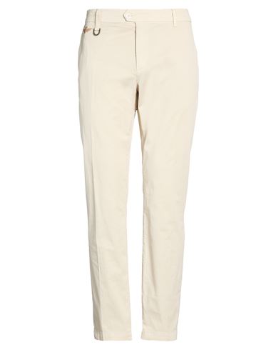 Man Pants Beige Size 38 Cotton, Elastane