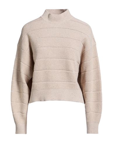 Woman Turtleneck Beige Size M Cashmere, Wool, Polyester, Polyamide