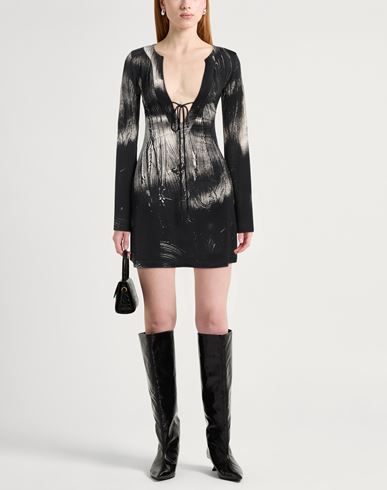 Louisa Ballou Woman Mini dress Black Size M Viscose, Elastane