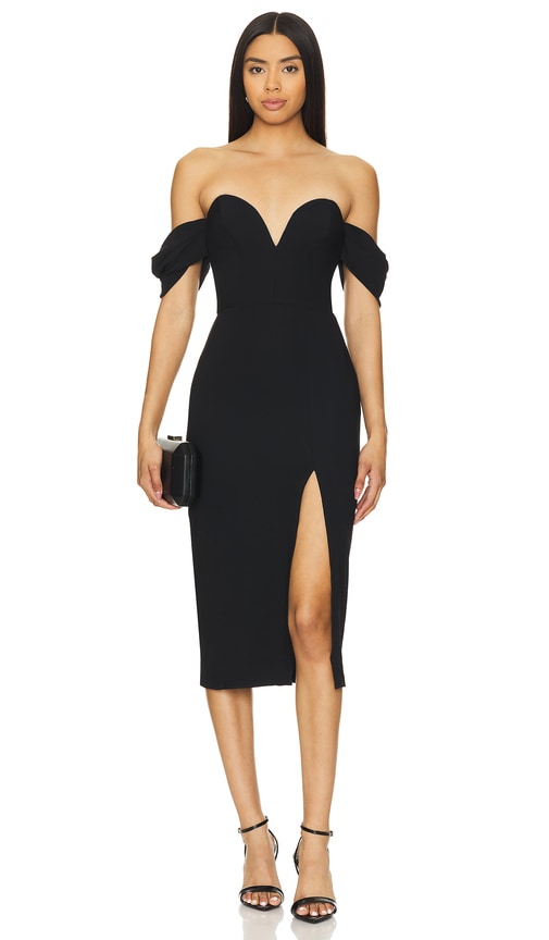 Amanda Uprichard KLEID VICTORIA in Black. Größe XL. Also in