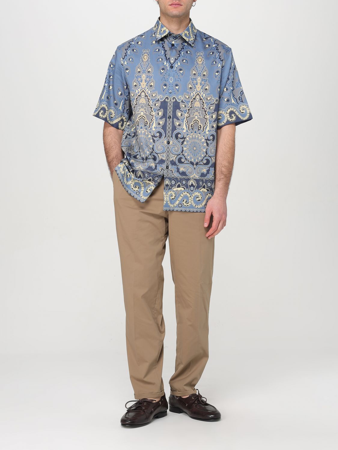 Paisley-print shirt - Blue