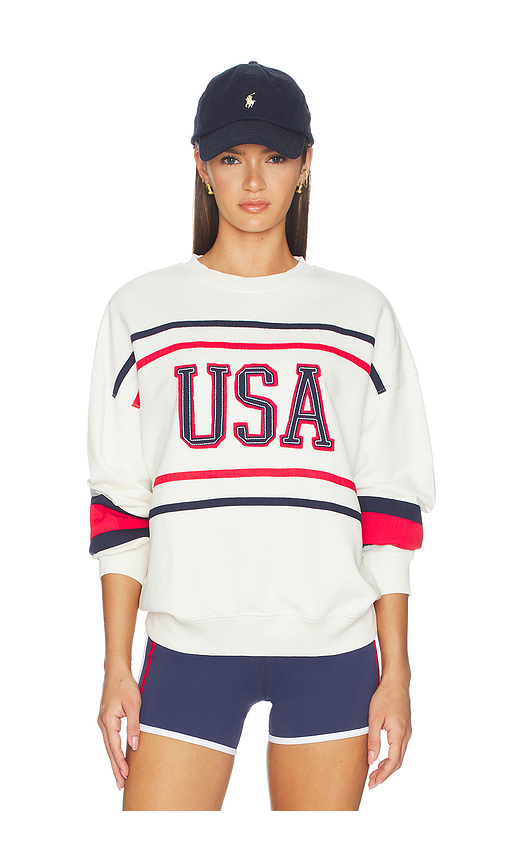 BEACH RIOT Devyn Oversized Sweatshirt in White. - S also in